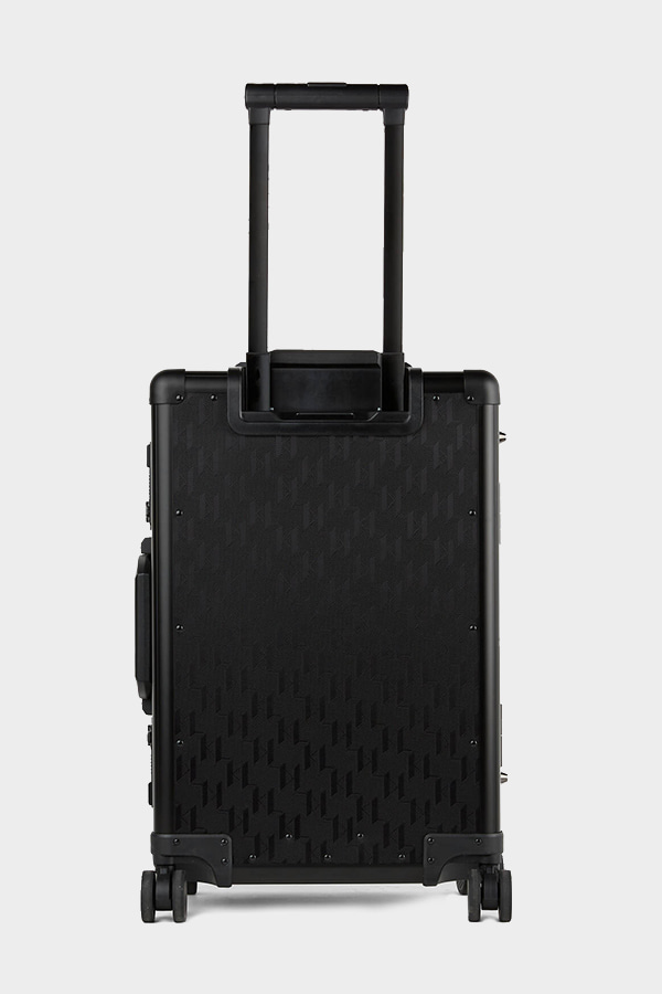 KARL LAGERFELD TRAVEL SUITCASE - 1QB Kl Monogram Aop Black
